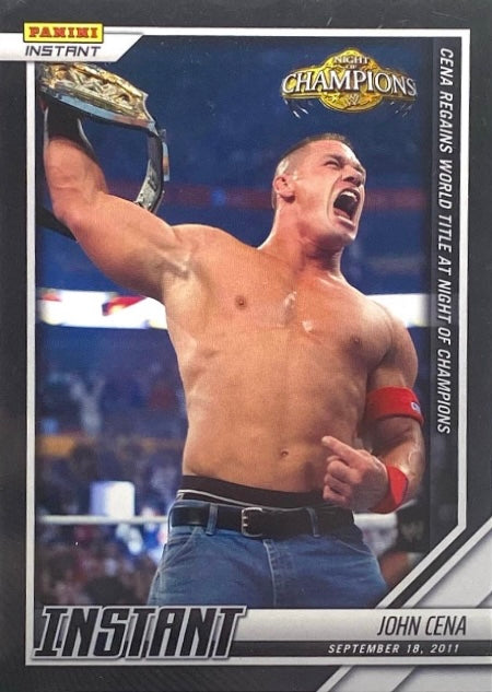 John Cena – Cena Regains World Title at Night of Champions trading card PW Catalog