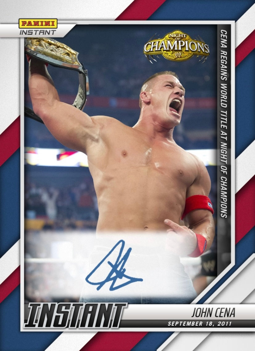 John Cena – Cena Regains World Title at Night of Champions trading card PW Catalog