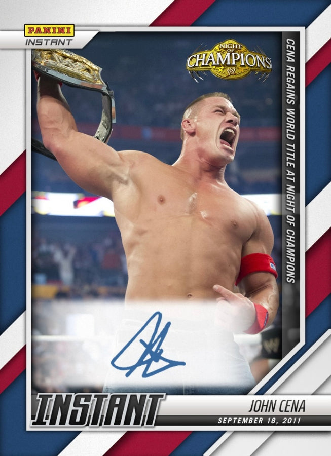 John Cena – Cena Regains World Title at Night of Champions trading card PW Catalog