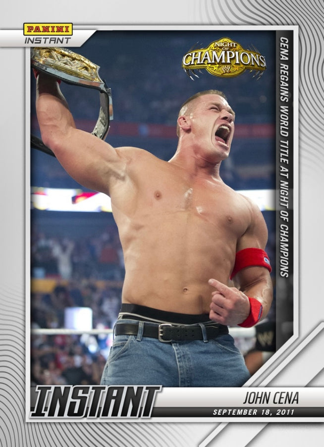 John Cena – Cena Regains World Title at Night of Champions trading card PW Catalog