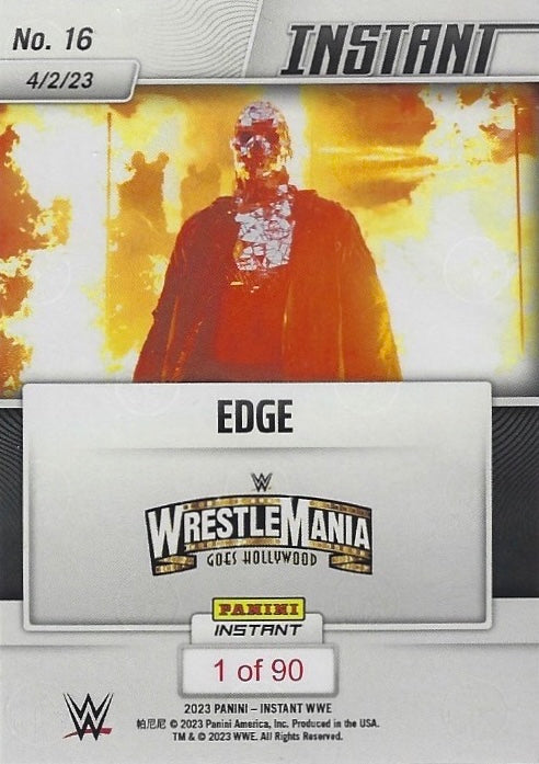 Edge – Edge Defeats Finn Balor in Hell in a Cell trading card PW Catalog