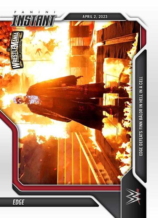 Edge – Edge Defeats Finn Balor in Hell in a Cell trading card PW Catalog