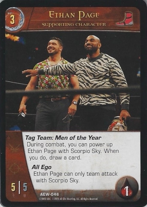 Ethan Page trading card PW Catalog
