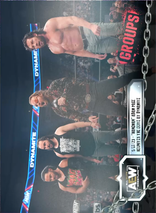 5/17/23 – the Elite – “Hangman” Adam Page Reunites the Elite at Dynamite trading card PW Catalog