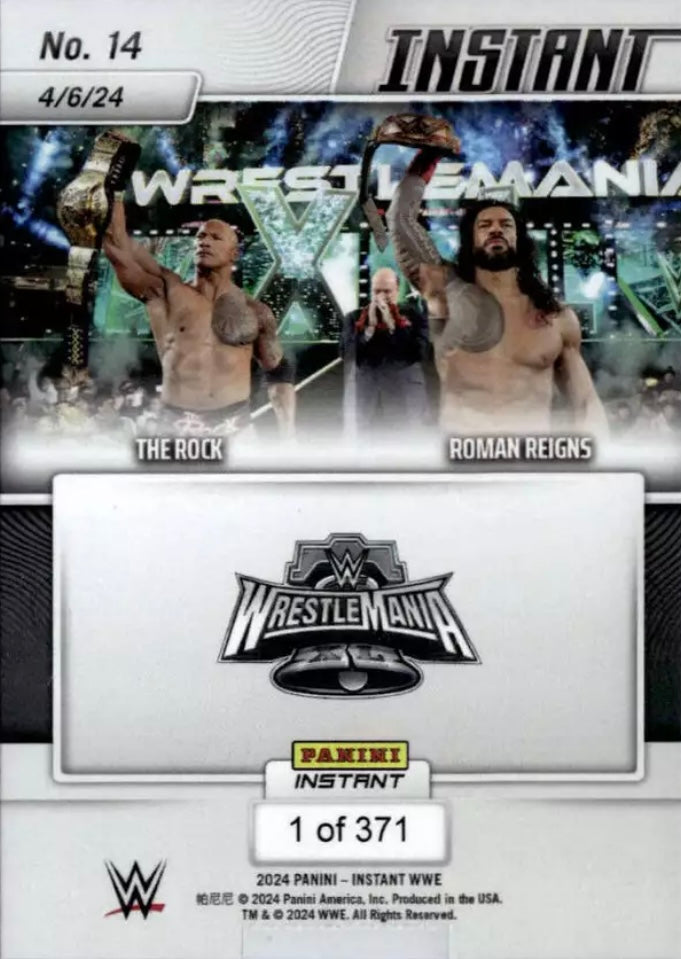 The Rock / Roman Reigns – the Bloodline Wins, Setting UP Bloodline Rules trading card PW Catalog