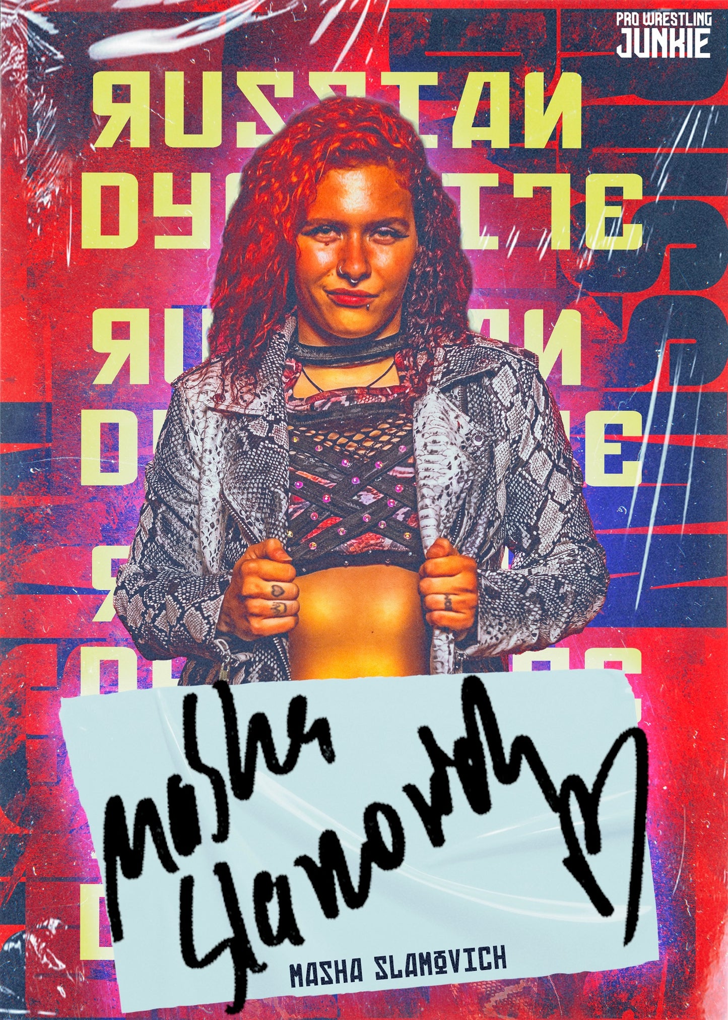 “Russian Dynamite” Masha Slamovich trading card PW Catalog