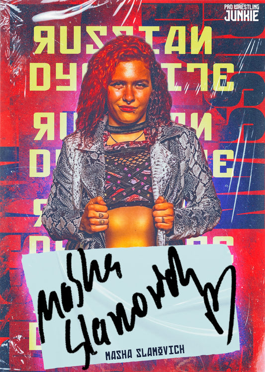 “Russian Dynamite” Masha Slamovich trading card PW Catalog