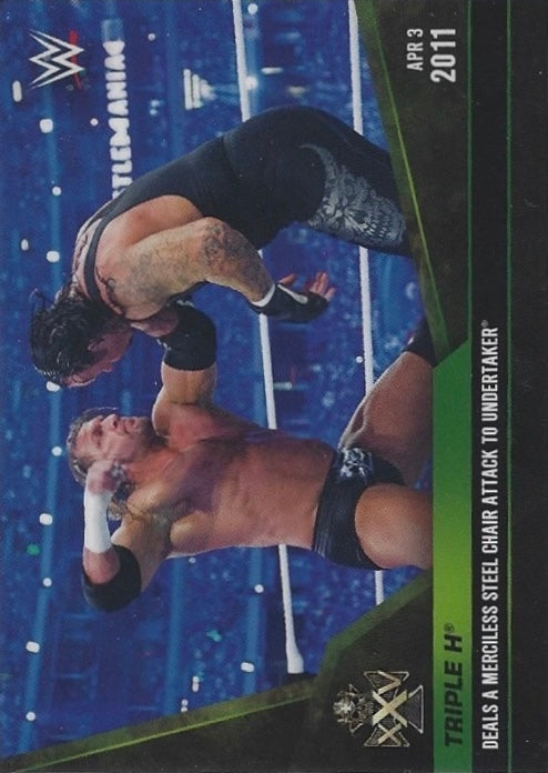APR 3 2011 – Triple H Deals a Merciless Steel Chair Attack to Undertaker