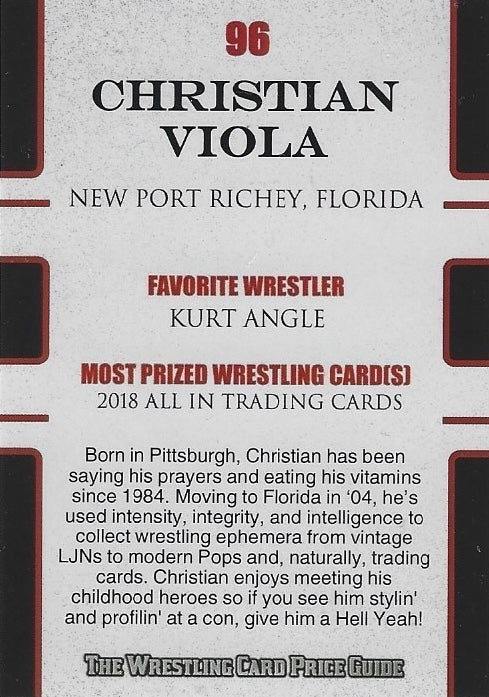 Christian Viola trading card PW Catalog