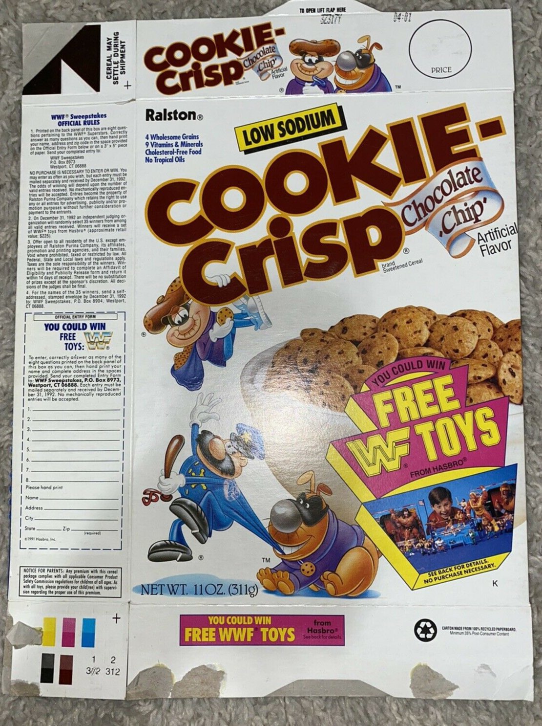 WWF Cookie Crisp Chocolate Chip Hulk Hogan Ultimate Warrior