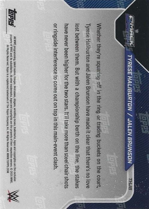 Tyrese Haliburton / Jalen Brunson Star Guards Renew Rivalry on the Hardwood trading card PW Catalog