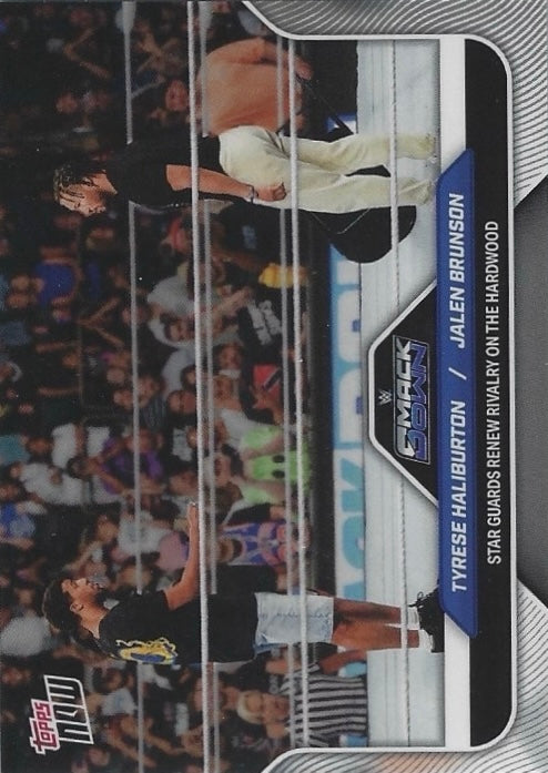 Tyrese Haliburton / Jalen Brunson Star Guards Renew Rivalry on the Hardwood trading card PW Catalog