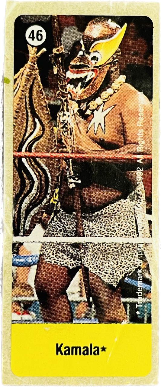 WWF Dunkin Bubble Gum Stickers (1992) No. 46 Kamala PW Catalog