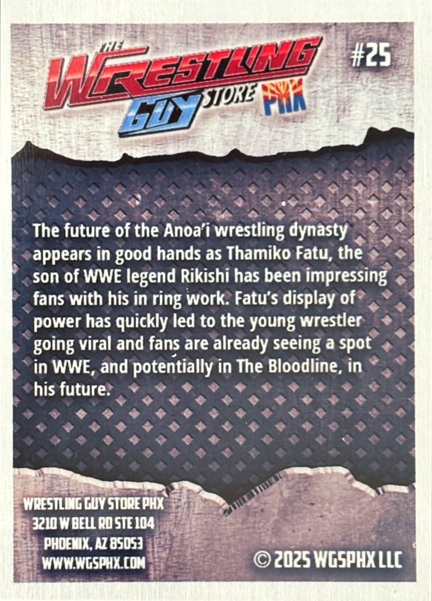 Thamiko Fatu trading card PW Catalog