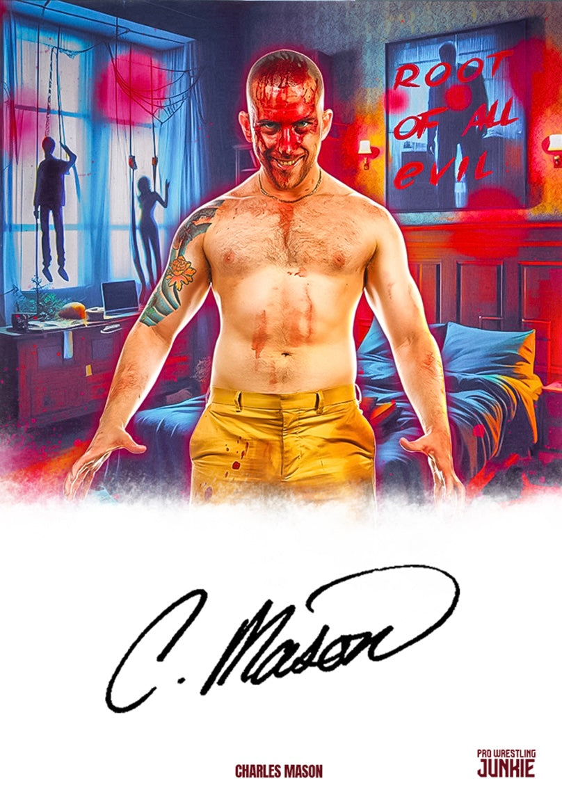 “The Roof of All Evil” Charles Mason trading card PW Catalog