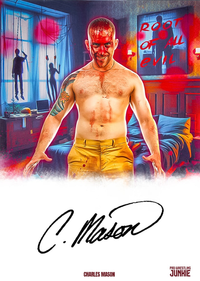 “The Roof of All Evil” Charles Mason trading card PW Catalog