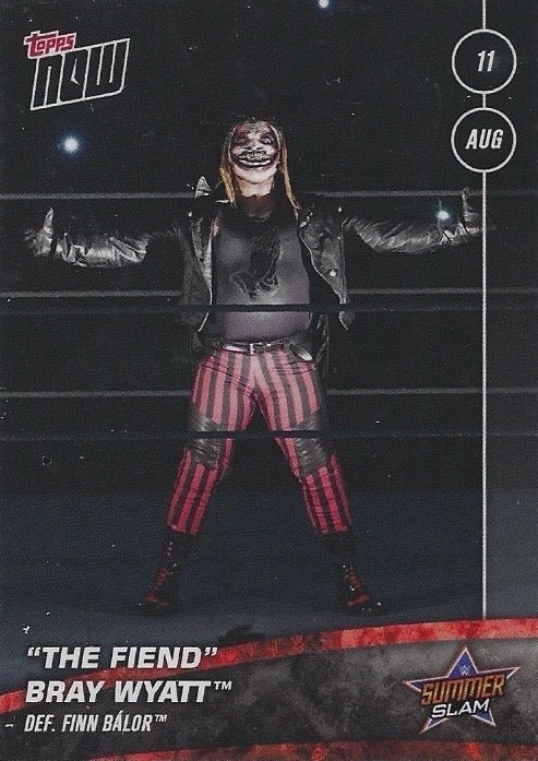 “The Fiend” Bray Wyatt DEF. Finn Bálor trading card PW Catalog