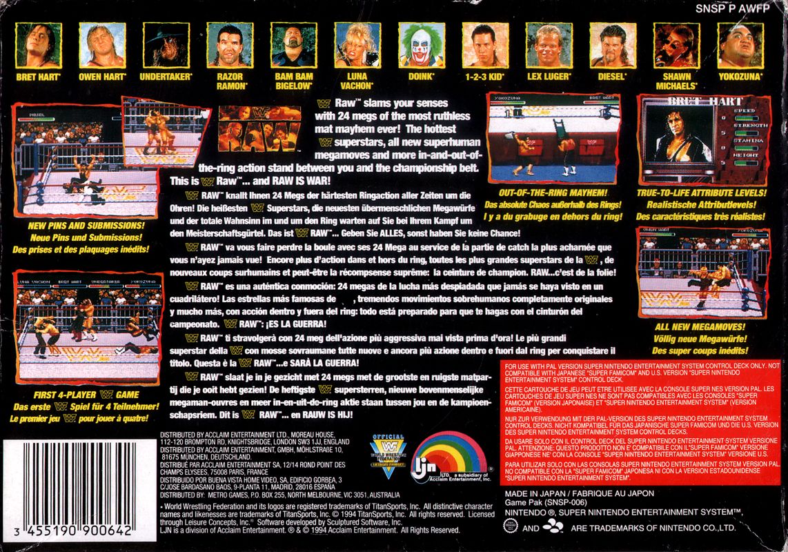 WWF Raw [Super Nintendo] PWcatalog