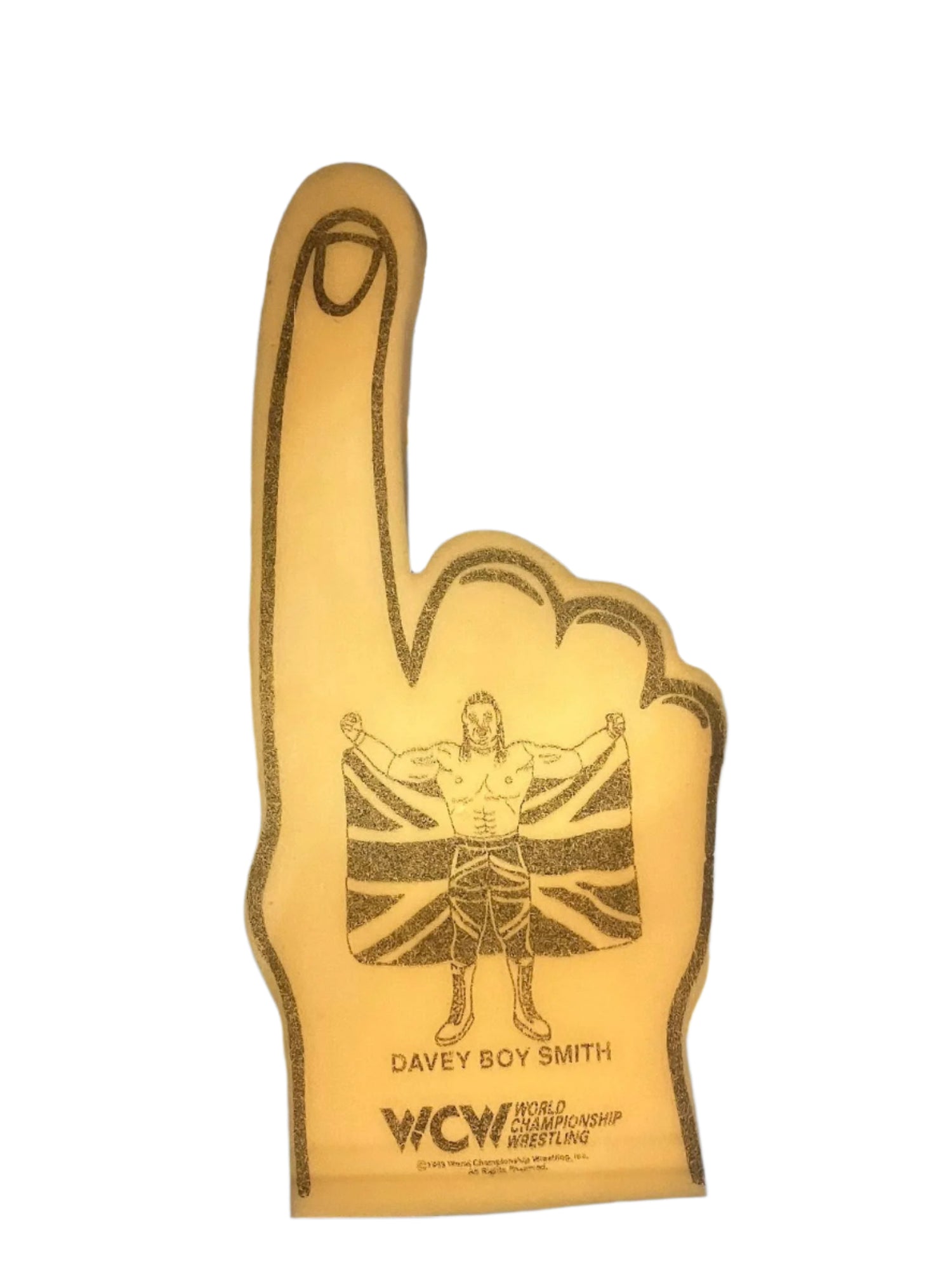 WCW Davey Boy Smith The British Bulldog foam finger Foam PWcatalog