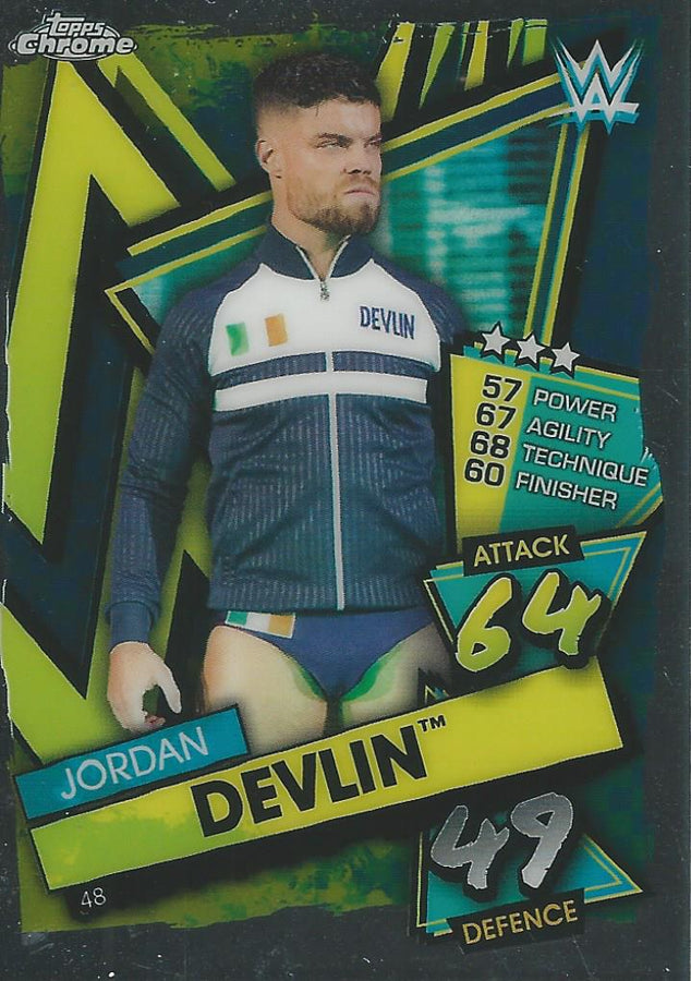 WWE Topps Slam Attax Chrome 2021 Jordan Devlin #48