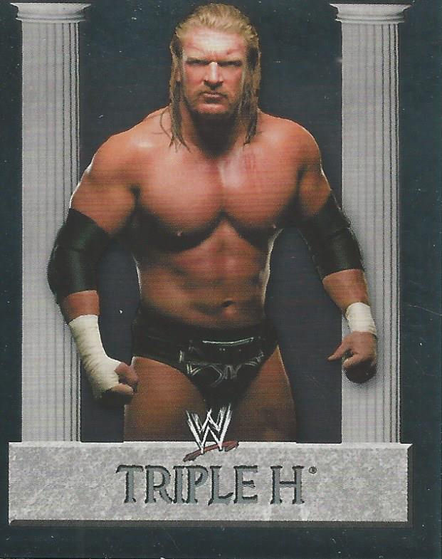 WWE Merlin Heros 2008 Stickers Triple H Foil #48
