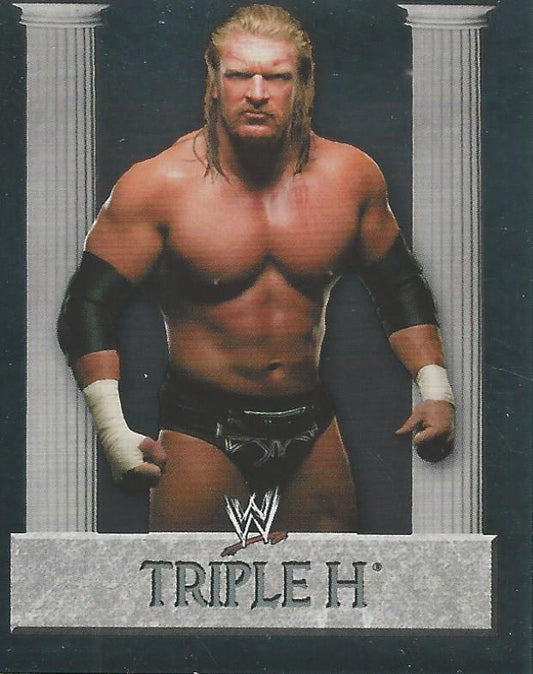 WWE Merlin Heros 2008 Stickers Triple H Foil #48