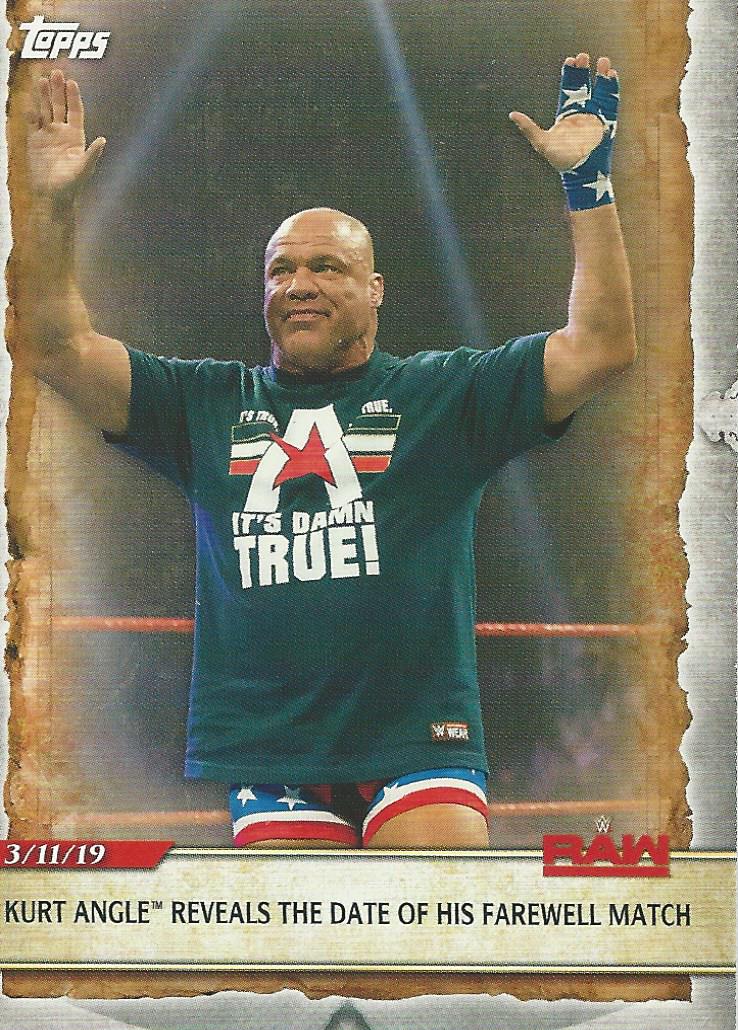 WWE Topps Road to Wrestlemania 2020 Kurt Angle #48