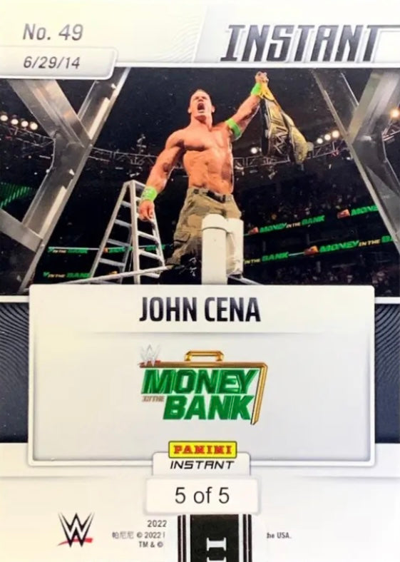 John Cena – Cena Wins Eight-Way Ladder Match at Money in the Bank trading card PW Catalog