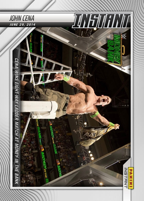 John Cena – Cena Wins Eight-Way Ladder Match at Money in the Bank trading card PW Catalog