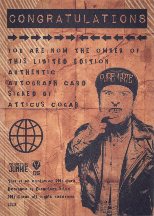 Atticus Cogar trading card PW Catalog