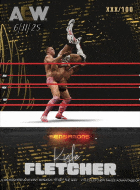6/11/25 – Kyle Fletcher – Kyle Fletcher Takes Advantage of a Distracted Anthony Bowens to Get the Win trading card PW Catalog