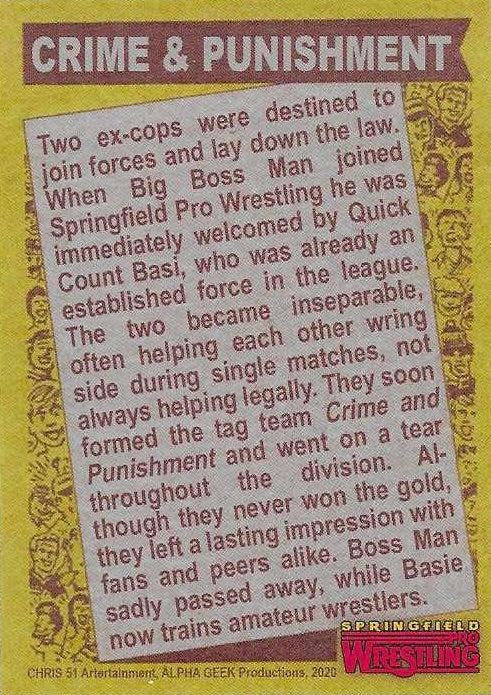 Crime and Punishment – Quick Count Basie / Big Boss Man