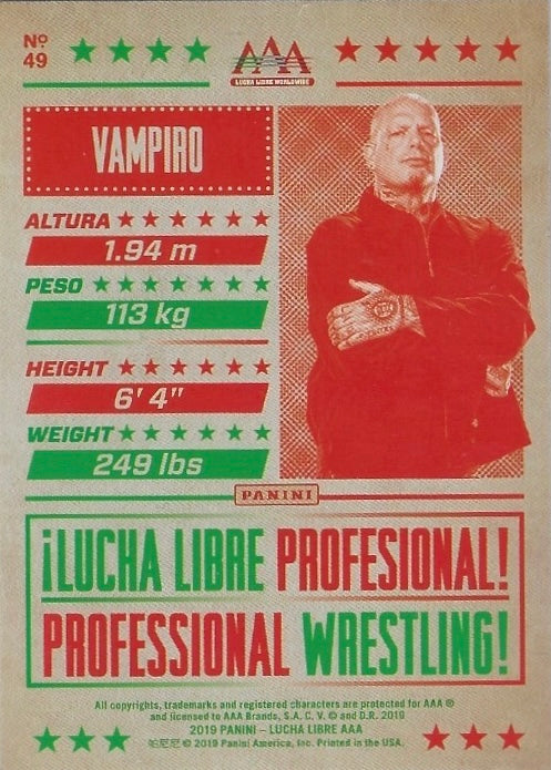 Vampiro trading card PW Catalog