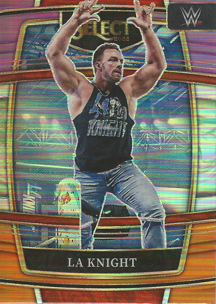 WWE Panini Select 2022 Orange/Purple/Silver Prizm LA Knight #1