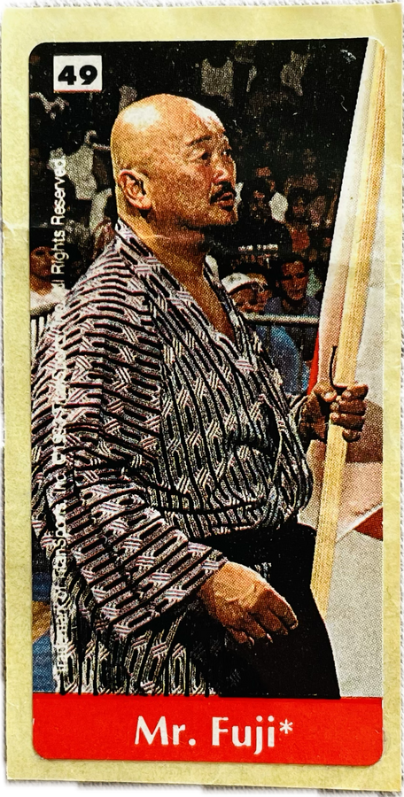 WWF Dunkin Bubble Gum Stickers (1993) No. 49 Mr. Fuji PW Catalog