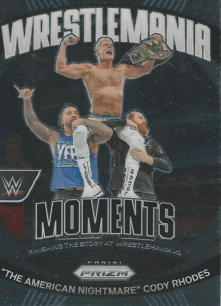 WWE Panini Prizm 2024 Wrestlemania Moments Cody Rhodes #40