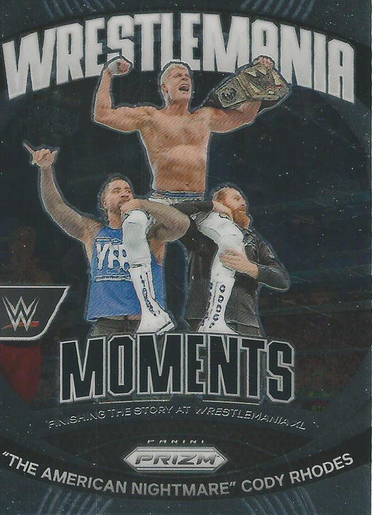 WWE Panini Prizm 2024 Wrestlemania Moments Cody Rhodes #40