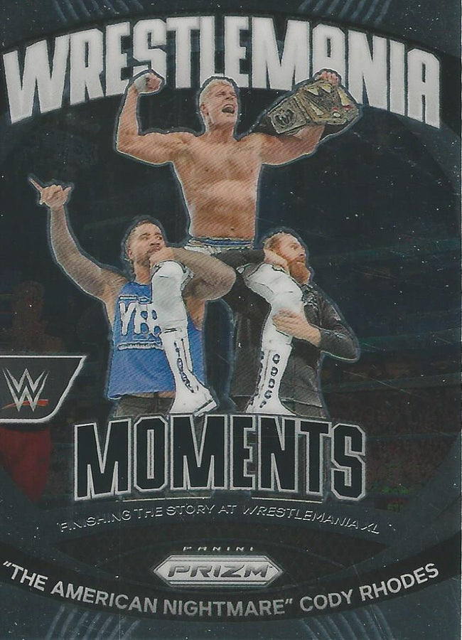 WWE Panini Prizm 2024 Wrestlemania Moments Cody Rhodes #40
