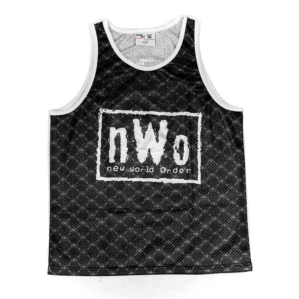 nWo Retro Black & White Chalk Line Tank Top  1