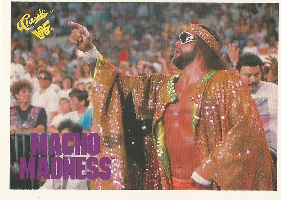 WWF Classic Trading Cards 1990 Macho Man Randy Savage No.4 trading card PW Catalog