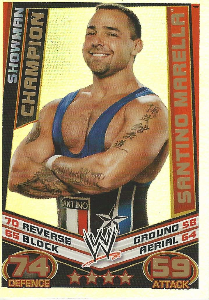 WWE Topps Slam Attax Rebellion 2012 Santino Marella Champion #4