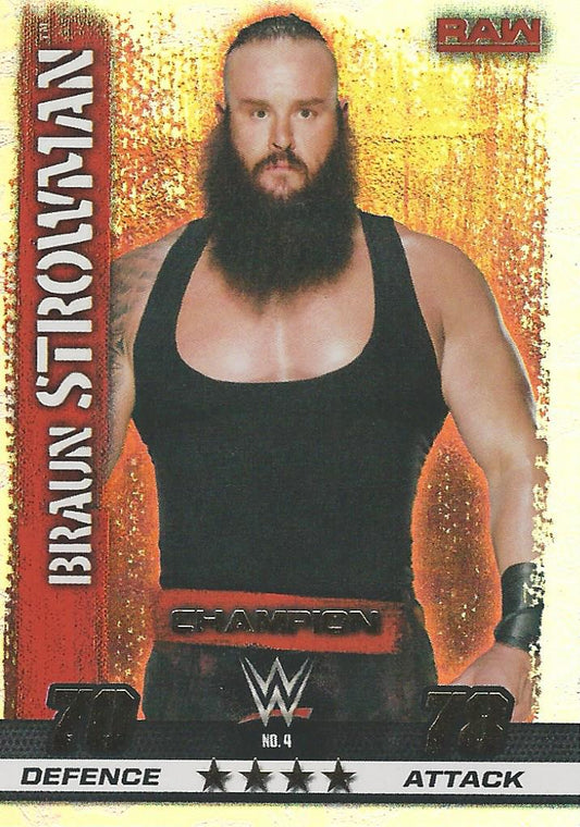 WWE Topps Slam Attax 10th Edition 2017 Champion Braun Strowman #4