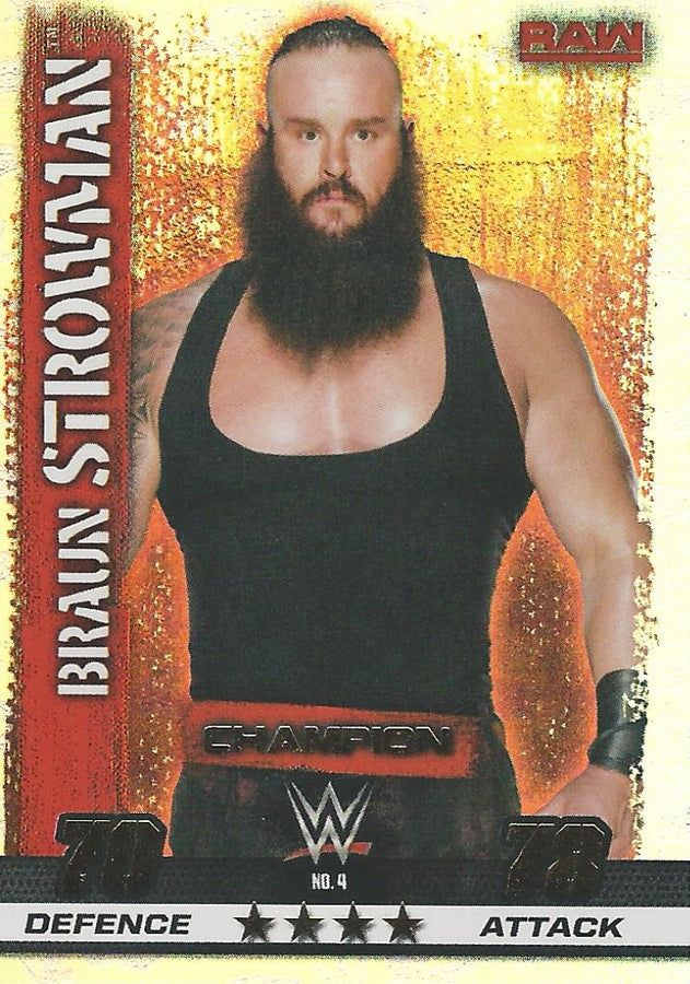 WWE Topps Slam Attax 10th Edition 2017 Champion Braun Strowman #4
