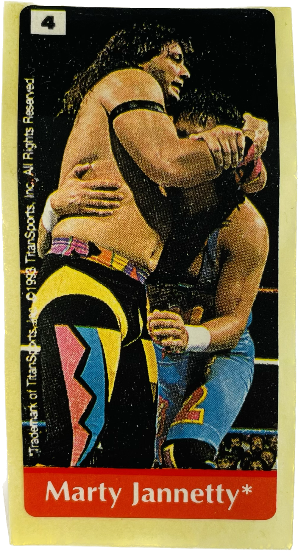 WWF Dunkin Bubble Gum Stickers (1993) No. 4 Marty Jannetty PW Catalog