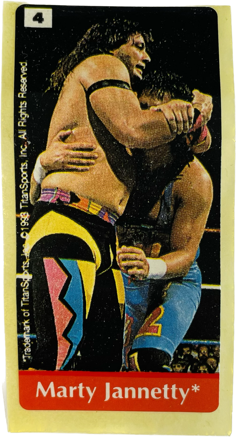WWF Dunkin Bubble Gum Stickers (1993) #4 Marty Jannetty