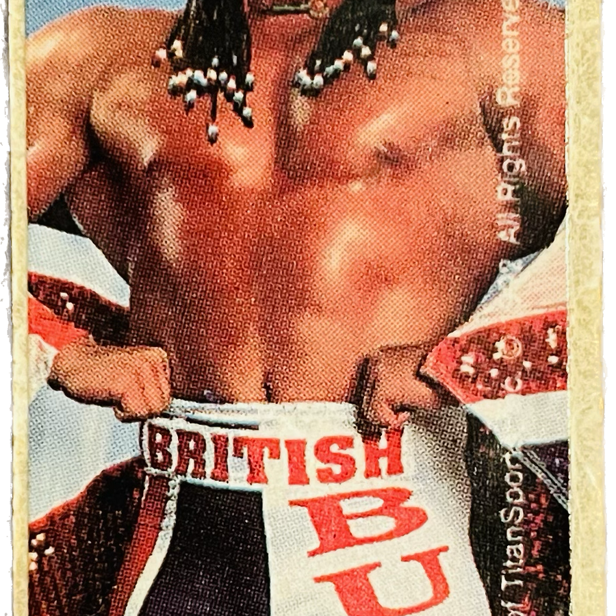 WWF Dunkin Bubble Gum Stickers (1992) No. 4 British Bulldog PW Catalog