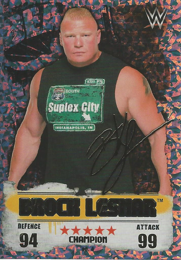 WWE Topps Slam Attax Takeover 2016 Brock Lesnar Gold Champion #4