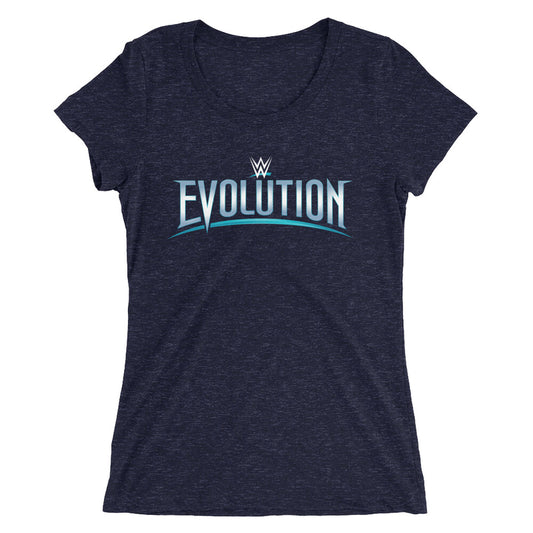 WWE Evolution Logo Women's Tri-Blend T-Shirt T-Shirt PWcatalog
