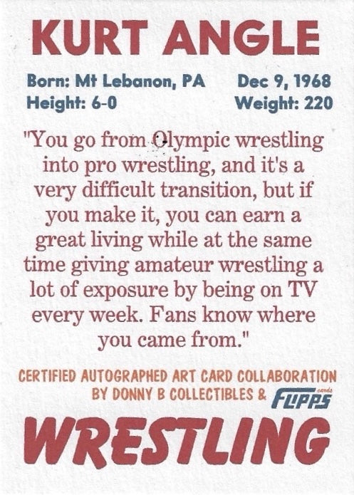 Kurt Angle trading card PW Catalog
