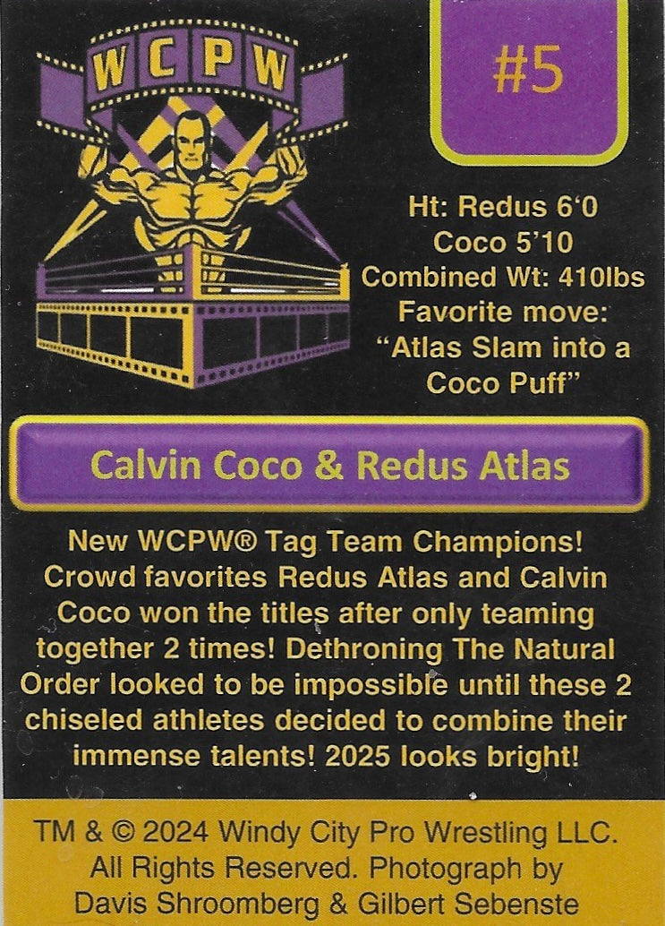 Calvin Coco & Redus Atlas trading card PW Catalog